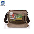 Multifunctional durable canvas shoulder laptop bag for men